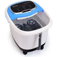 Goplus Fußbad Massagegerät mit Wärme, Duschfunktion, Elektrisches Fußmassagebad, Fußbadewanne