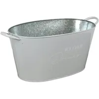Buri Zinkwanne Ice Cold Getränkekühler Getränkewanne Pflanzgefäß Blumenkübel Deko