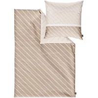 IBENA Textilwerke GmbH bugatti Bettwäsche Streifen beige 80x80cm, 135x200cm