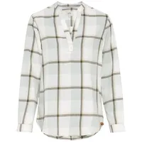 CAMEL ACTIVE Damen Schlupfbluse in einem Flanellkaro Khaki, Womenswear-S