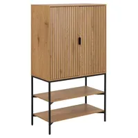 VCM ebuy24 Jaipur Vitrinenschrank 2 Türen, 2 Ablagen Wild