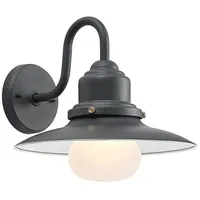 LINDBY Außen-Wandleuchte Roisin, anthrazit, Metall, 31 cm