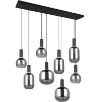 Trio Leuchten Pendelleuchte Diva 319800832, Metall Schwarz matt, Glas