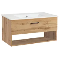 WELLTIME Waschtisch WELLTIME "Trento Light, 60cm, 80cm, 100cm, Keramik-Auflagebecken",