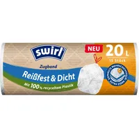 Swirl Müllbeutel Reißfest, & Dicht 20 l weiß, 15