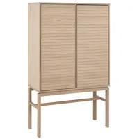 VCM Linley Vitrinenschrank 2 Türen Eichenfurnier.