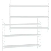 [en.casa] Modulares Wandregal Strängnäs 2er Set Weiß