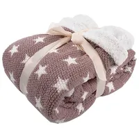 Mojawo Kuschlige Sterne Sherpadecke 150x200cm -M944115-Rosa
