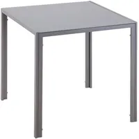 Homcom Esstisch Esszimmertisch Quadratischer Küchentisch für 4 Personen, Grau