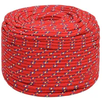 VidaXL Bootsseil Rot 8 mm 50 m Polypropylen