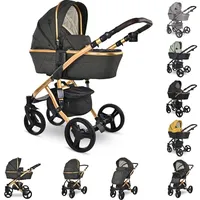 Lorelli Kinderwagen Rimini Premium Sportsitz Tragewanne Moskitonetz verstellbar schwarz