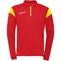 Uhlsport Squad 27 1/4-Zip Trainings-Top Kinder rot/limonengelb 152