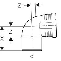 Geberit Silent-Pro Bogen 87,5 Grad, Außendurchmesser 160mm