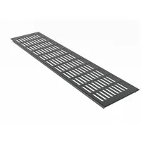 MS Beschläge Aluminium Stegblech 130mm breit Lüftungsgitter Anthrazit RAL7016