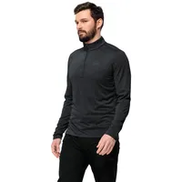 Jack Wolfskin Sky Thermal Half Zip Langarm-t-shirt - Black