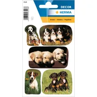 Herma 3528 Tiere Sticker, Hundewelpenfotos (15 Aufkleber, Papier, matt)