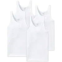 SCHIESSER Unterhemd 4er Pack - ärmellos, Cotton Essentials, Feinripp,