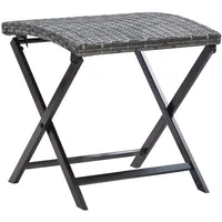 VidaXL Klapphocker Poly Rattan Grau