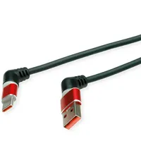 Roline USB 2.0 Kabel, Typ-C - Typ-A, ST/ST, 360°