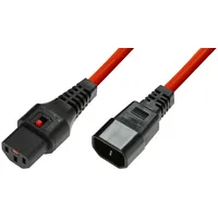 MicroConnect MC-C13C14LOCK-1M 1 m, C13-Koppler, C14-Koppler, H05VV-F3G, 230 V,