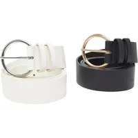 URBAN CLASSICS Basic PU 2 Pack Gürtel - Schwarz