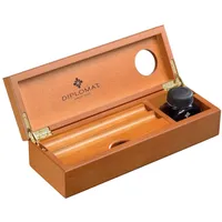 Diplomat D10276954 Edelholzkassette Kirsche mit Tintenglas Edelholzkassette Kirsche