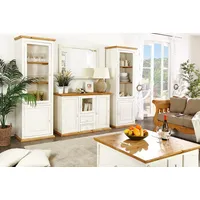 1a Direktimport Mexico Sideboard Kommode, Pinie weiss / honig,
