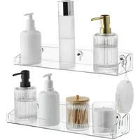 Navaris Acryl Schweberegal - 2X Regale - Badezimmer Regal