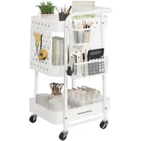 Songmics Rollwagen, Küchenwagen, wolkenweiß