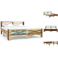 VidaXL Massivholzbett Altholz 180x200 cm