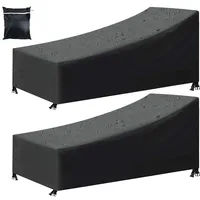 Peralng 2er Pack Gartenliege Abdeckung, Sonnenliege Liegestuhl Abdeckung Wasserdicht,