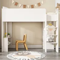 XDOVET Hochbett 90 x 200 cm weiß