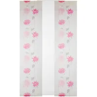 BestLivings Schiebegardine Elena 3er Set Print mit Zubehör Himbeere