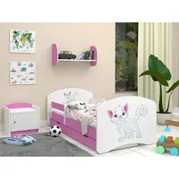 HAPPY BABIES Kinderbett - Mit Matratze & Schublade und