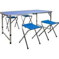 Grafner Campingtisch-Set 5 tlg. inkl. 4 Stühle höhenverstellbar 120