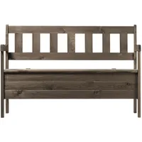 Kadax Gartenbank, 120x47x81,5cm Banktruhe aus Einer Holzfaserplatte, Sitzbank mit