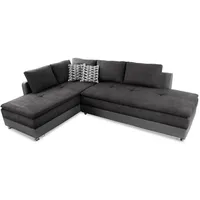 Luma-home schönes für dein zuhause luma-home Ecksofa-Dauerschläfer, Anthrazit, Grau