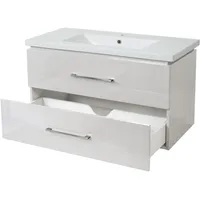 Mendler Premium Waschbecken + Unterschrank HWC-D16, Waschbecken Waschtisch, hochglanz