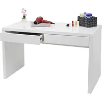 Mendler Schminktisch HWC-G51, Frisiertisch Frisierkommode Kosmetiktisch, Hochglanz Weiß ~