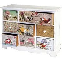 Mendler Kommode Venlo, Schubladenschrank Shabby-Look, Vintage, 9 Schubladen 60x79x30cm