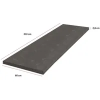 Küchen-Preisbombe Küchen Arbeitsplatte Metallic Brown 210 cm 28 mm