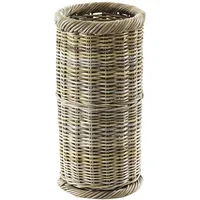 Kobolo Schirmständer aus grauem Rattan