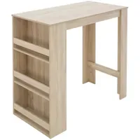 ML-Design Bartisch Braun, Holzwerkstoff, 57x106x117 cm, Esszimmer, Barmöbel, Bartische