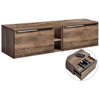 Lomadox Badmöbel Waschtisch Waschbecken-Unterschrank Set 180cm, Vintage Oak Eiche,
