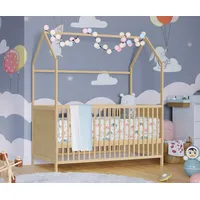 Bellabino Nika Babybett in Hausoptik 70 x 140 cm,