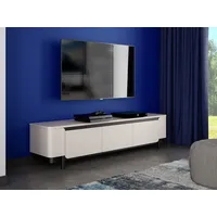 Möbelando TV-Lowboard >VODOL< in Sand,schwarz mit 3 Softclose-Türen- 204,9x49,1x44,8cm