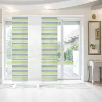 BestLivings Schiebegardine Elena 3er Set Gestreift mit Zubehör Petrol