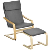 Homcom Relaxsessel mit Fußhocker Polyester 66,5 x 98 x