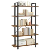 VASAGLE Bücherregal, Standregal mit 5 Ebenen, Regal, Wohnzimmerregal, einfacher