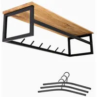 Holz4home® Wandgarderobe Eiche Natur